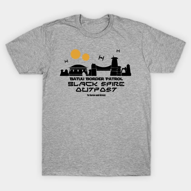 Black Spire Outpost Border Patrol T-Shirt by Theme Park Gifts